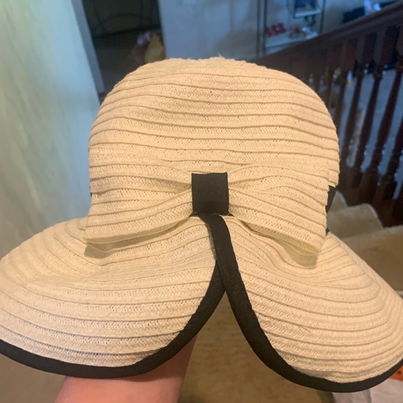 San Diego Hat Company Off White Hat Black Hat with Bow HT6667 - Picture 3 of 5